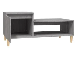 Clearance Mesa de centro | Mesa de apoio 100x50x45 cm derivados madeira sonoma Cinzento