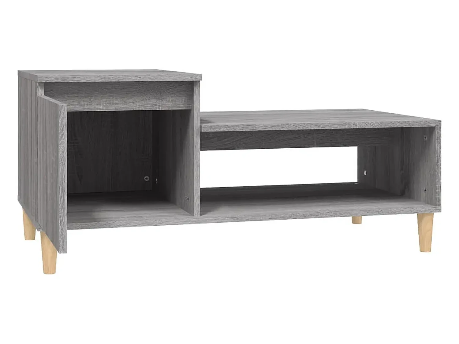 Clearance Mesa de centro | Mesa de apoio 100x50x45 cm derivados madeira sonoma Cinzento