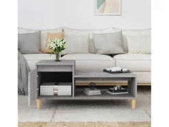 Clearance Mesa de centro | Mesa de apoio 100x50x45 cm derivados madeira sonoma Cinzento