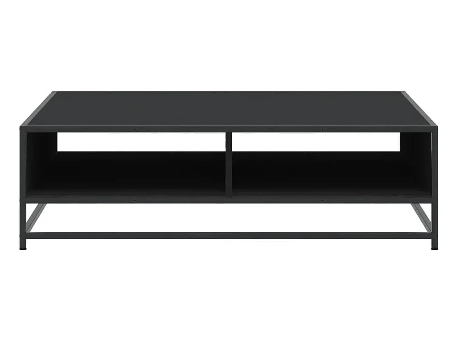 Mesa De Centro| Mesa de centro | Mesa de apoio 100x100x30 cm derivados de madeira/metal Preto