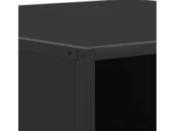 Mesa De Centro| Mesa de centro | Mesa de apoio 100x100x30 cm derivados de madeira/metal Preto