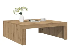 Mesa de centro | Mesa de apoio | Mesa de café 100x100x35 cm derivados madeira carvalho artisiano^ Mesa De Centro