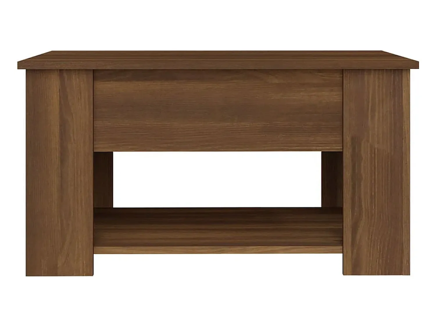 Mesa De Centro| Mesa de centro | Mesa de apoio 79x49x41 cm madeira processada carvalho Castanho