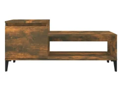 Mesa de centro | Mesa de apoio 100x50x45 cm derivados madeira carvalho fumado^ Mesa De Centro