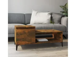 Mesa de centro | Mesa de apoio 100x50x45 cm derivados madeira carvalho fumado^ Mesa De Centro