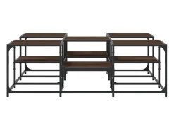 Best Mesa de centro | Mesa de apoio 121x121x40cm derivados madeira carvalho Castanho