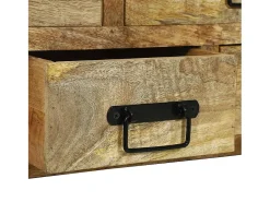 Mesa De Centro* Mesa de centro | Mesa de apoio | Mesa de café Madeira de mangueira áspera maciça Castanho