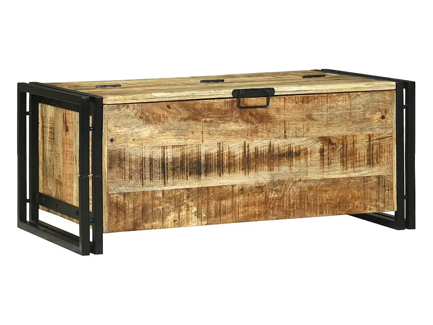 Mesa De Centro* Mesa de centro | Mesa de apoio | Mesa de café Madeira de mangueira áspera maciça Castanho