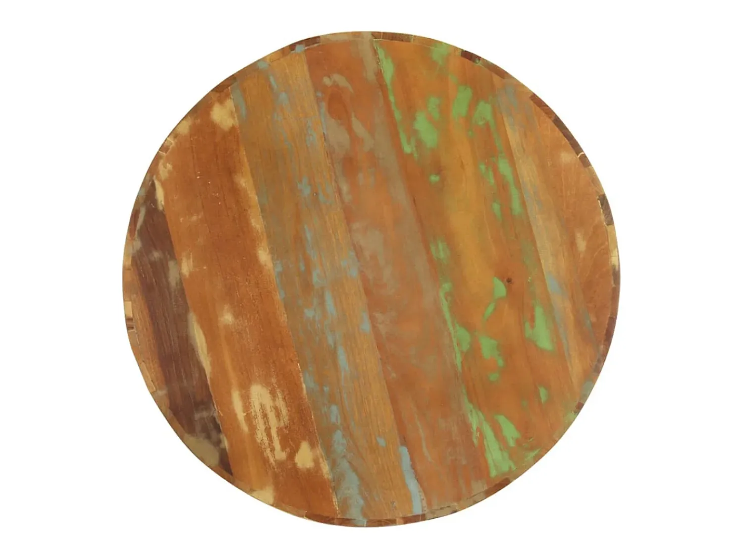 Mesa De Centro| Mesa de centro | Mesa de apoio Ø65x31 cm madeira recuperada maciça Multicor