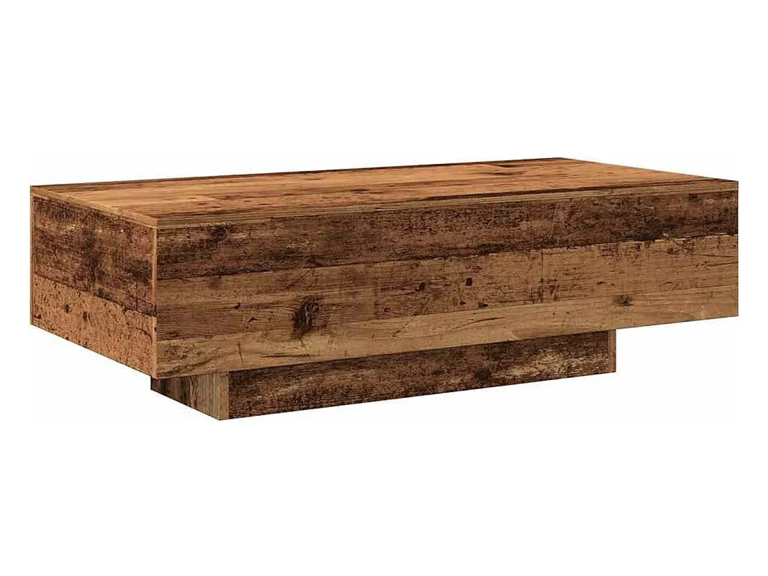 Outlet Mesa de centro | Mesa de apoio | Mesa de café 100x49.5x31 cm derivados madeira madeira velha Castanho