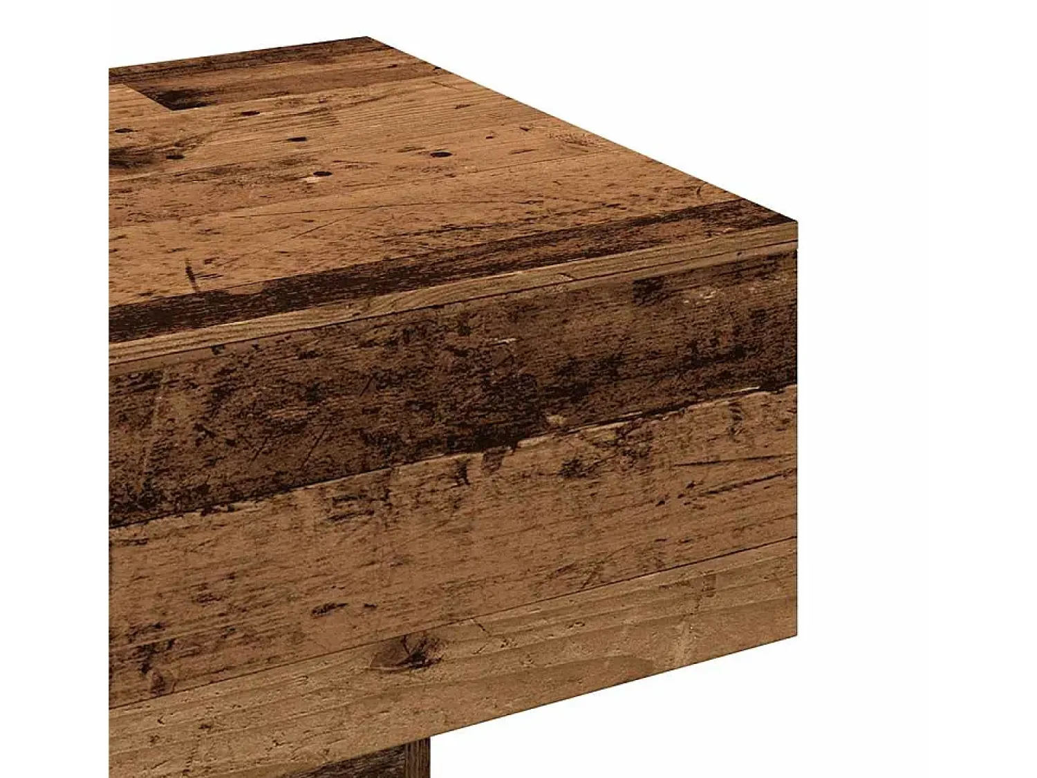 Outlet Mesa de centro | Mesa de apoio | Mesa de café 100x49.5x31 cm derivados madeira madeira velha Castanho