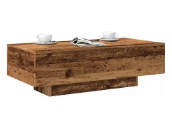Outlet Mesa de centro | Mesa de apoio | Mesa de café 100x49.5x31 cm derivados madeira madeira velha Castanho