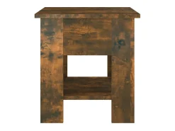 New Mesa de centro | Mesa de apoio 40x40x42cm madeira processada cor carvalho fumado Castanho