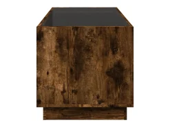 Mesa De Centro* Mesa de centro | Mesa de apoio luzes LED Infinity 70x50x50 cm carvalho fumado Castanho