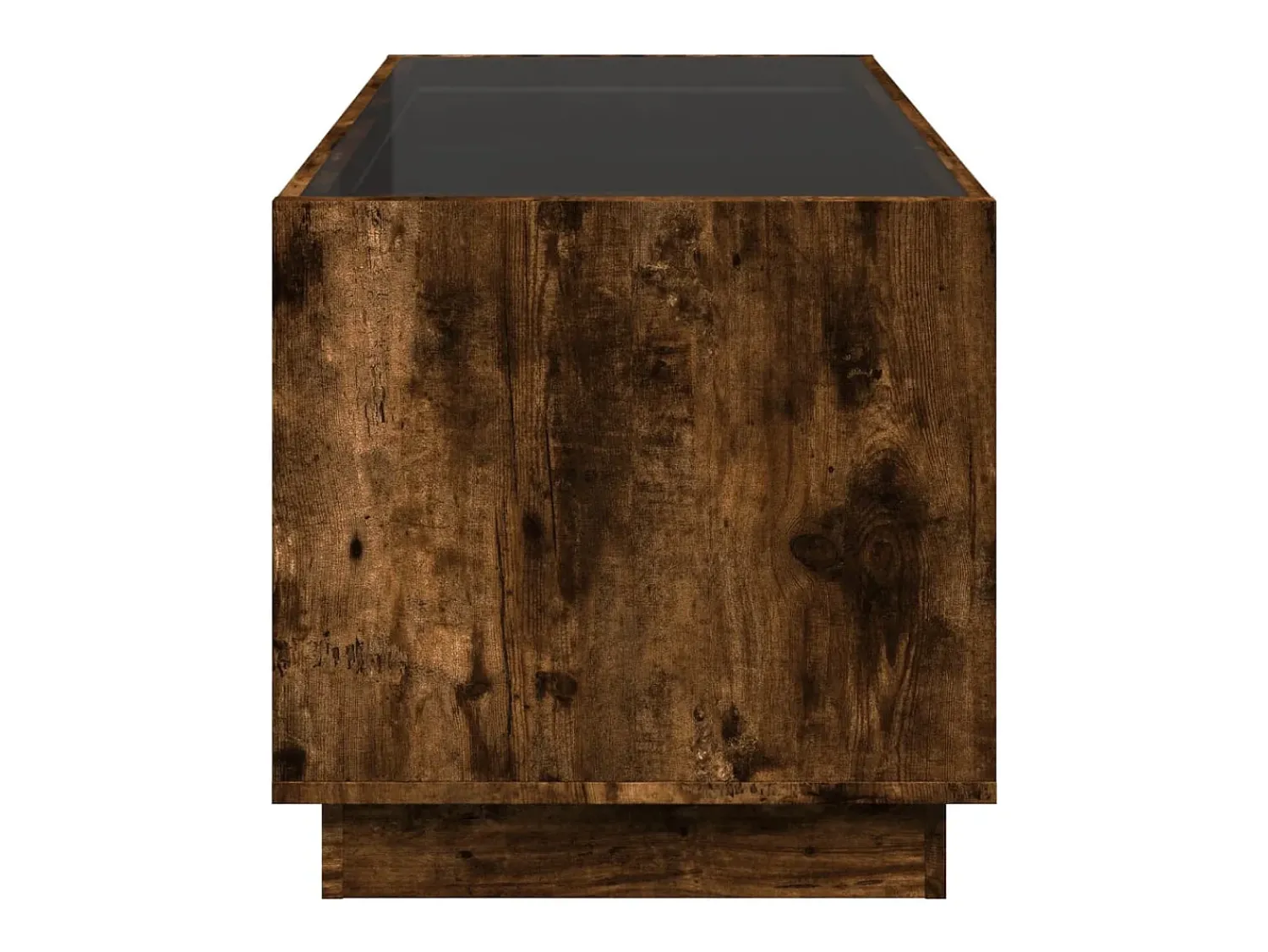 Mesa De Centro* Mesa de centro | Mesa de apoio luzes LED Infinity 70x50x50 cm carvalho fumado Castanho