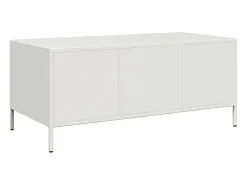 Mesa De Centro* Mesa de centro | Mesa de apoio 101.5x50x43.5 cm aço laminado a frio Branco