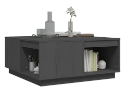 Sale Mesa de centro | Mesa de apoio 80x81x36.5 cm madeira de pinho maciça Cinzento