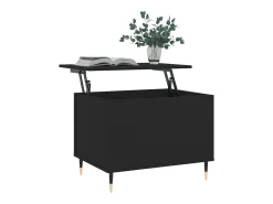 Mesa De Centro* Mesa de centro | Mesa de apoio | Mesa de café 60x44.5x45 cm derivados de madeira Preto