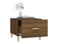 Mesa De Centro* Mesa de centro | Mesa de apoio 50x50x40 cm derivados de madeira carvalho Castanho