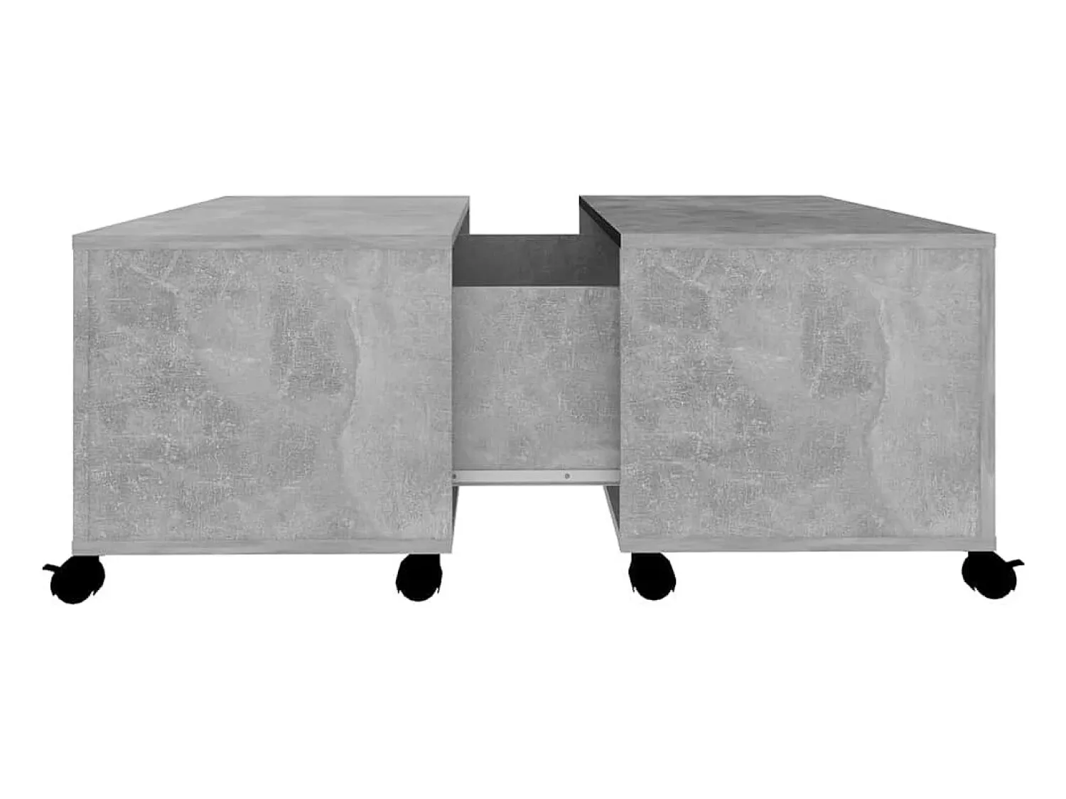 Mesa De Centro| Mesa de centro | Mesa de apoio 75x75x38 cm contraplacado cimento Cinzento