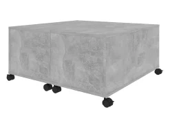 Mesa De Centro| Mesa de centro | Mesa de apoio 75x75x38 cm contraplacado cimento Cinzento