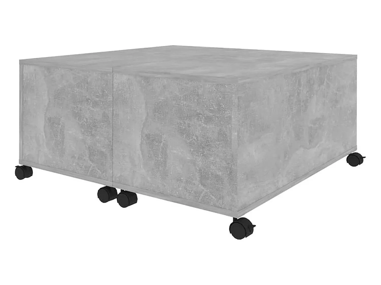 Mesa De Centro| Mesa de centro | Mesa de apoio 75x75x38 cm contraplacado cimento Cinzento