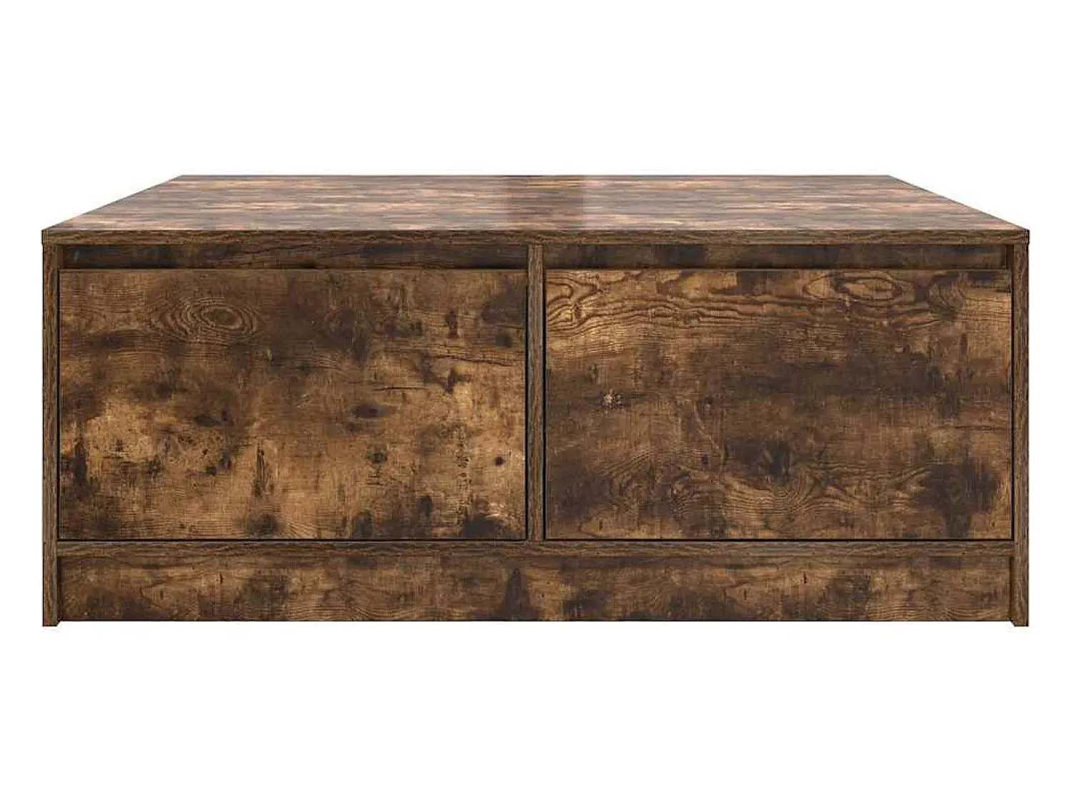 Sale Mesa de centro | Mesa de apoio com gavetas 100x100x40 cm carvalho fumado Castanho