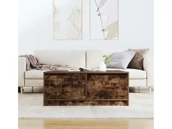 Sale Mesa de centro | Mesa de apoio com gavetas 100x100x40 cm carvalho fumado Castanho
