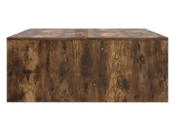 Sale Mesa de centro | Mesa de apoio com gavetas 100x100x40 cm carvalho fumado Castanho