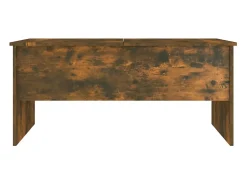 Mesa De Centro| Mesa de centro | Mesa de apoio 102x50.5x46.5 cm madeira processada carvalho fumado Castanho