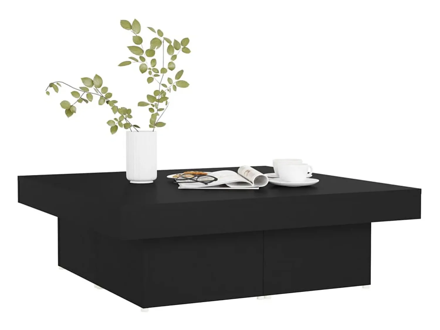 Mesa de centro | Mesa de apoio 90x90x28 cm derivados de madeira^ Mesa De Centro