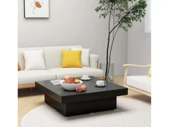 Mesa de centro | Mesa de apoio 90x90x28 cm derivados de madeira^ Mesa De Centro