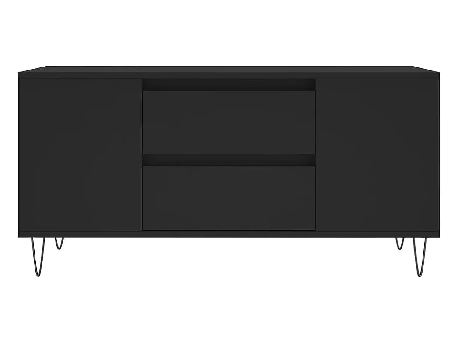 Online Mesa de centro | Mesa de apoio 102x44.5x50 cm derivados de madeira Preto