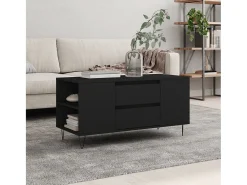 Online Mesa de centro | Mesa de apoio 102x44.5x50 cm derivados de madeira Preto