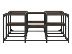 Mesa de centro | Mesa de apoio 91x91x40 cm derivados madeira carvalho^ Mesa De Centro