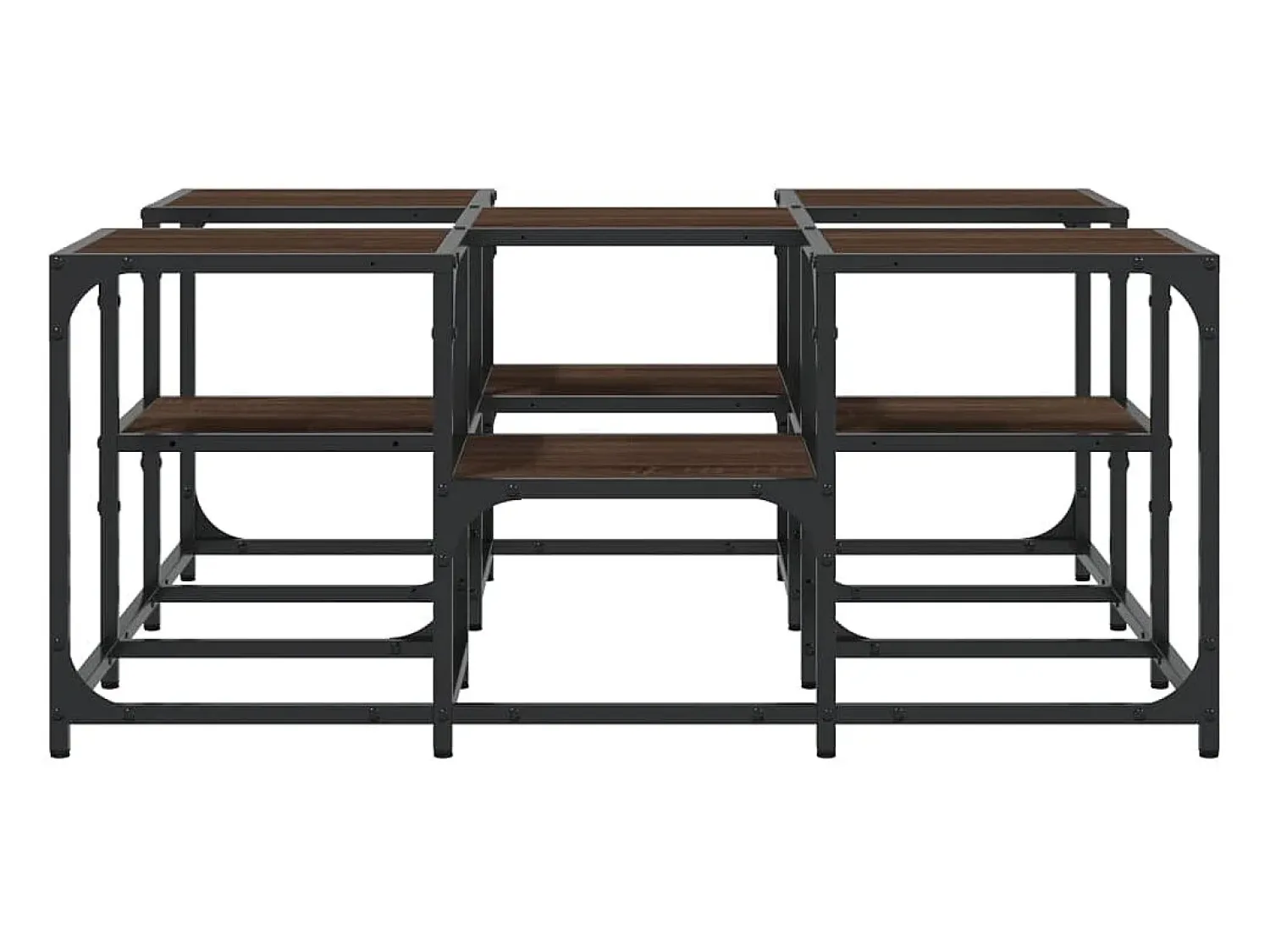 Mesa de centro | Mesa de apoio 91x91x40 cm derivados madeira carvalho^ Mesa De Centro