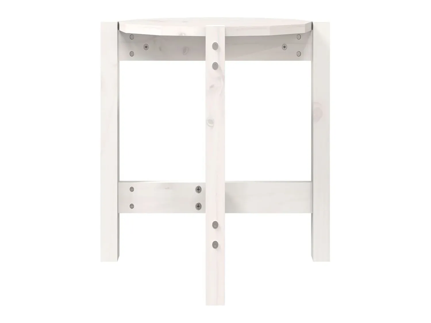 Mesa De Centro| Mesa de centro | Mesa de apoio Ø 42.5x45 cm madeira de pinho maciça Branco