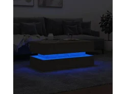 Mesa De Centro* Mesa de centro | Mesa de apoio com luzes LED 90x50x40 cm carvalho sonoma Castanho