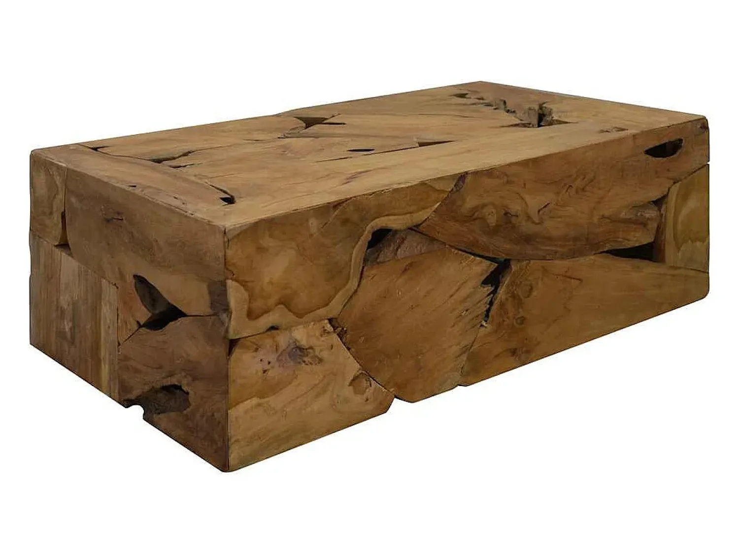 Mesa De Centro| Mesa de centro | Mesa de apoio | Mesa de café 90x50x30 cm teca genuína Castanho