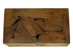 Mesa De Centro| Mesa de centro | Mesa de apoio | Mesa de café 90x50x30 cm teca genuína Castanho