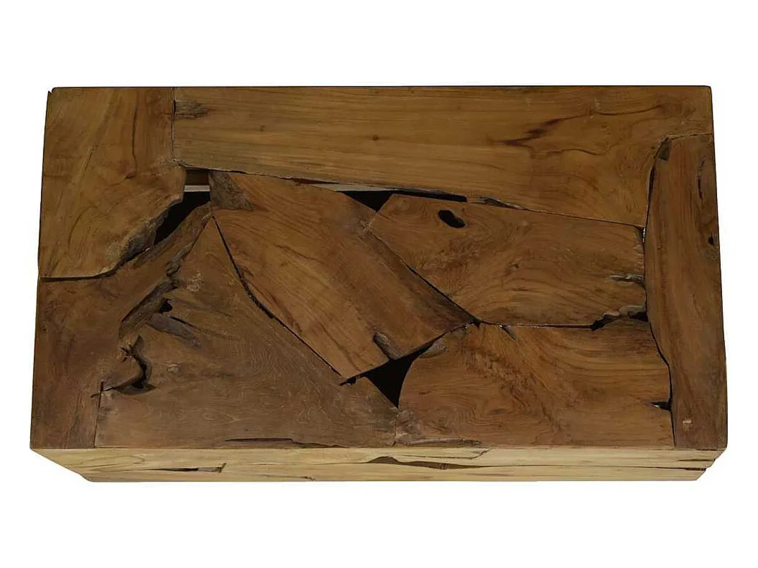 Mesa De Centro| Mesa de centro | Mesa de apoio | Mesa de café 90x50x30 cm teca genuína Castanho