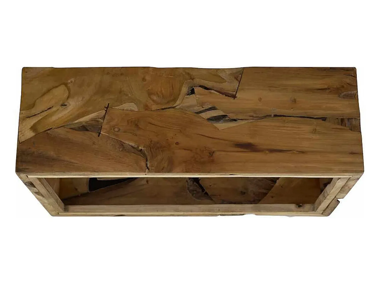 Mesa De Centro| Mesa de centro | Mesa de apoio | Mesa de café 90x50x30 cm teca genuína Castanho