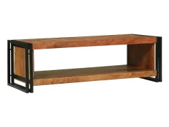 Best Mesa de centro | Mesa de apoio | Mesa de café 120x50x38 cm Madeira de acácia maciça Castanho