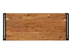 Best Mesa de centro | Mesa de apoio | Mesa de café 120x50x38 cm Madeira de acácia maciça Castanho