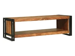 Best Mesa de centro | Mesa de apoio | Mesa de café 120x50x38 cm Madeira de acácia maciça Castanho