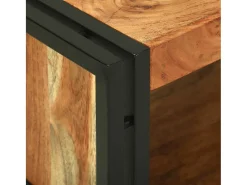 Best Mesa de centro | Mesa de apoio | Mesa de café 120x50x38 cm Madeira de acácia maciça Castanho