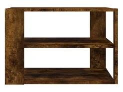 Mesa De Centro* Mesa de centro | Mesa de apoio 59.5x59.5x40cm derivados madeira carvalho fumado Castanho