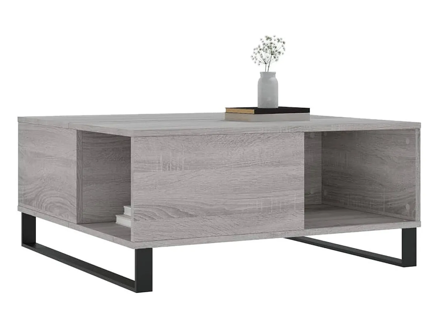 Mesa de centro | Mesa de apoio 80x80x36.5 cm derivados madeira sonoma^ Mesa De Centro