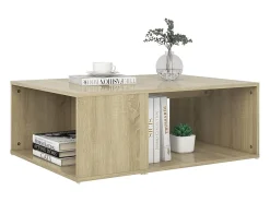 Mesa de centro | Mesa de apoio 90x67x33 cm derivados de madeira carvalho sonoma^ Mesa De Centro