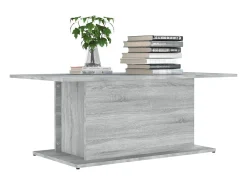Mesa De Centro* Mesa de centro | Mesa de apoio 102x55.5x40 cm derivados de madeira cinza sonoma Cinzento
